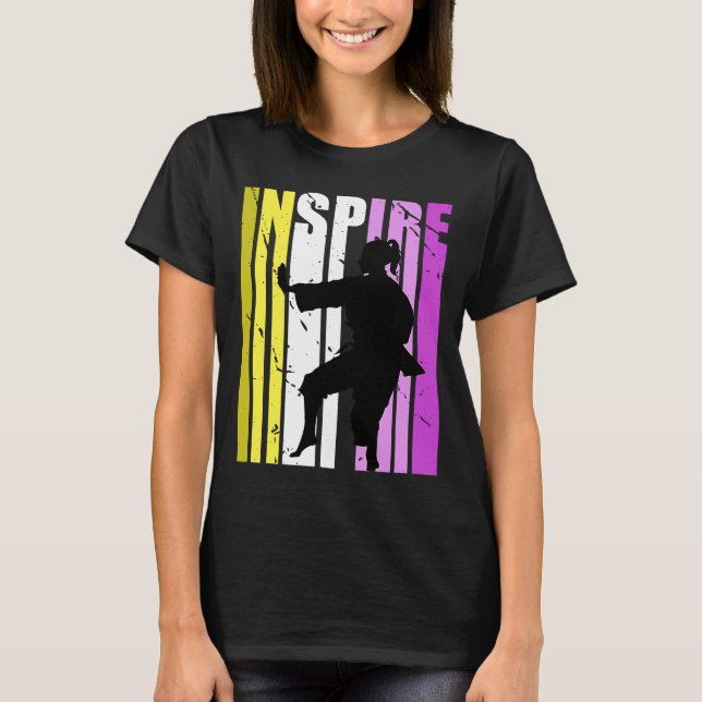 Karate Inspirierte Niedliche Farben Inspirationsmo T-Shirt (Vorderseite)