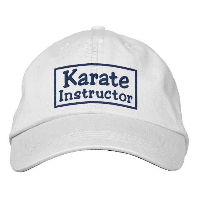 Karate Instructor Bestickte Kappe (Vorderseite)