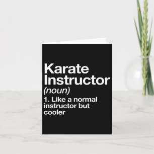 Karate Instructor Definition Funny Martial Arts Tr Karte