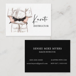 Karate Instructor Sensei Gi Business Card Visitenkarte