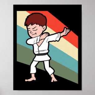 Karate Judo Jujutsu Taekwondo Kickboxen Dabbing D Poster