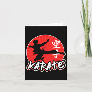 Karate Jumping Side Kick Japanisch Karte