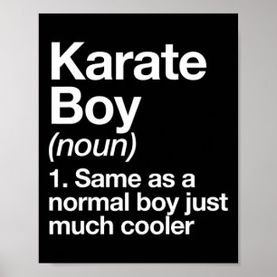 Karate-Junge Definition Lustig Martial Arts Sport Poster