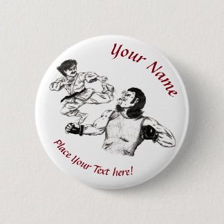 Karate-Kämpfer mit Stift für MIXED MARTIAL ARTS Button