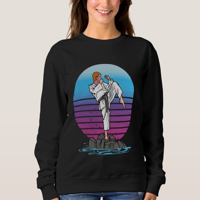 Karate-Kampfkunst kämpfen sportliche Selbstverteid Sweatshirt (Vorderseite)