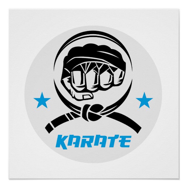Karate Kampfsport Schwarzgurt Poster (Vorderseite)