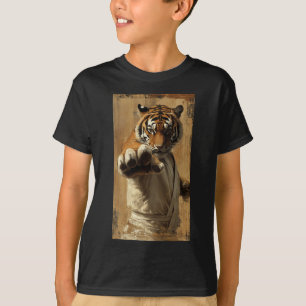 Karate Kampfsport Tiger bricht hölzern heftig T-Shirt