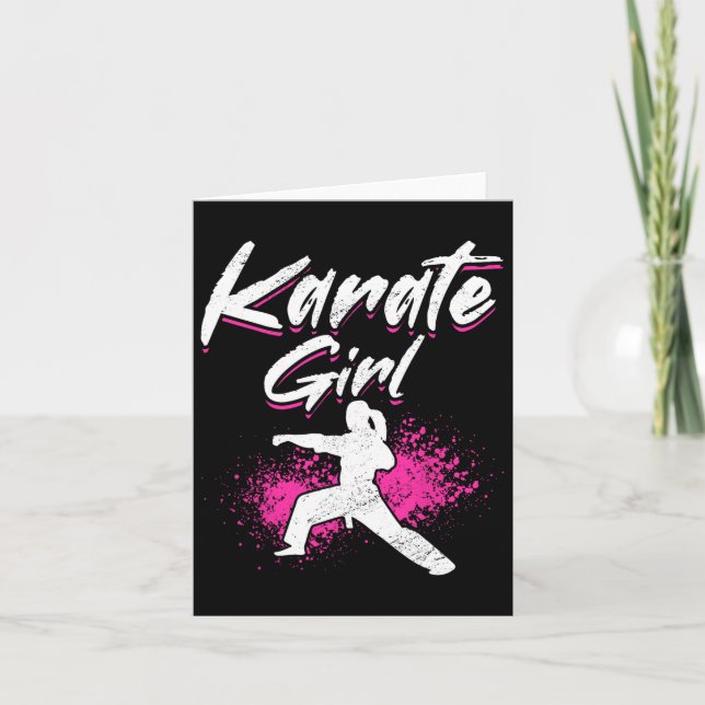 Karate Karate Girl Karte (Vorderseite)