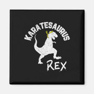 Karate Karatesaurus Rex Dinosaur Lustig Kampfsport Magnet
