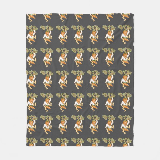 Karate Karottenmartial Arts Fleecedecke (Vorderseite)