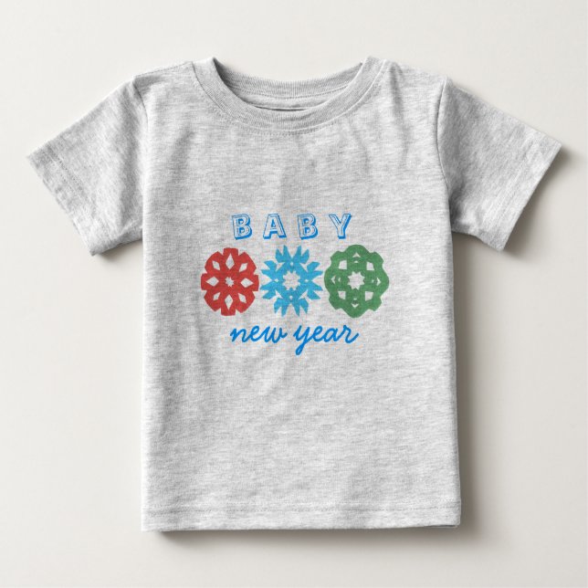 Karate Kat Baby Neujahr T-shirt (Vorderseite)