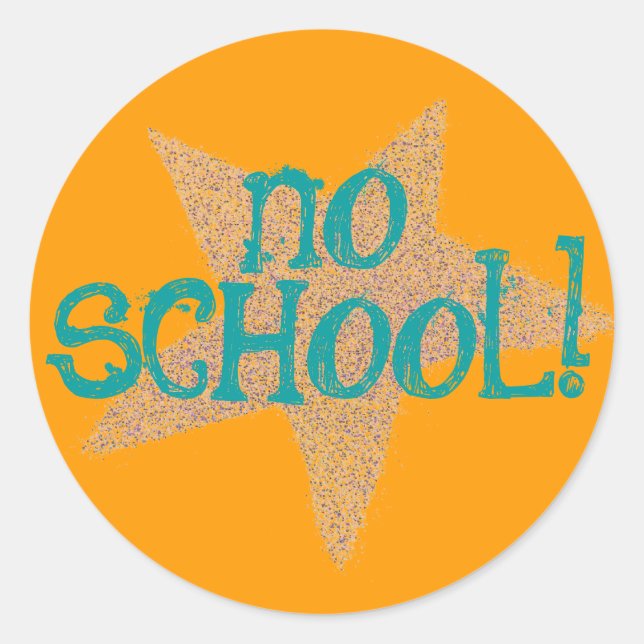 Karate Kat "no school" Aufkleber (Vorderseite)
