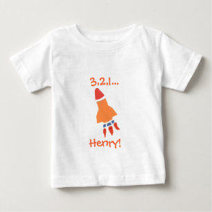 Karate Kat Raketen-Shirt -- zum Personalisieren Baby T-shirt