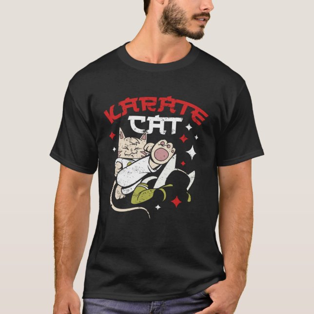 Karate Katze T-Shirt (Vorderseite)