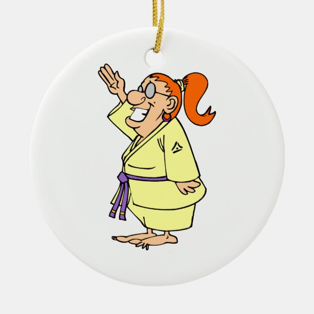 Karate Keramik Ornament (Vorne)