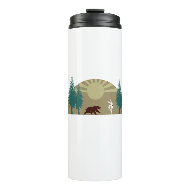 Karate Kick Bear Thermosbecher (Vorderseite)