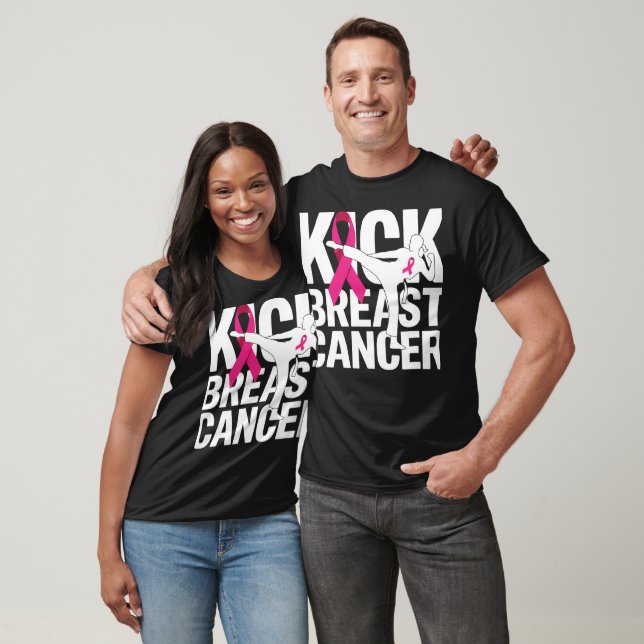 Karate Kick Brustkrebs T-Shirt (Unisex)