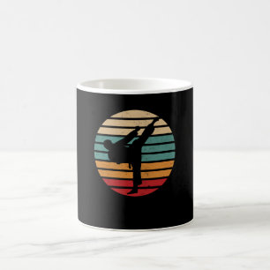 Karate Kick Retro Sun Karate-Kampf Kaffeetasse