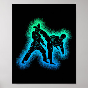 Karate Kickboxing Taekwondo Kinder Boys Poster