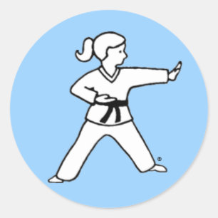 Karate Kid 4 hellblaue Aufkleber