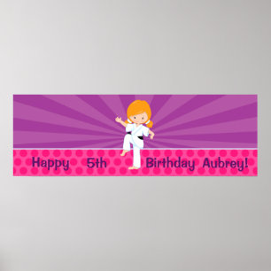 Karate Kid Girl Lila Rays Poster Red