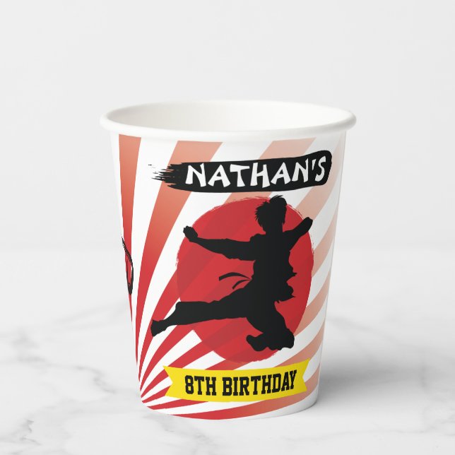 Karate Kid Martial Arts Cobra Kai Pappbecher (Rückseite)