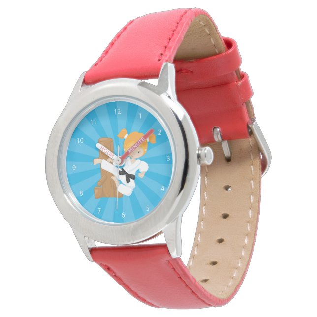 Karate Kids Armbanduhr (Schrägansicht)