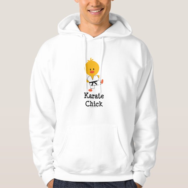 Karate-Küken-mit Kapuze Sweatshirt (Vorderseite)