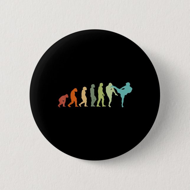 Karate Kung-Fu Evolution Kickboxer Muay Thai MMA Button (Vorderseite)