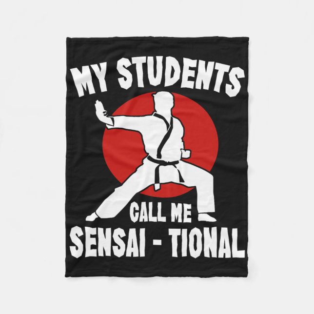 Karate Kung Fu Sensai Geschenk I Martial Arts Figh Fleecedecke (Vorderseite)