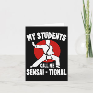 Karate Kung Fu Sensai Geschenk I Martial Arts Figh Karte