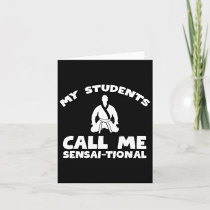 Karate Kung Fu Sensai Teacher - Kampfkünste Karte