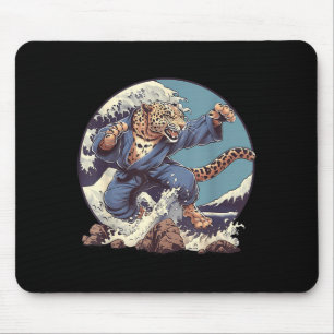 Karate-Leoparden-Motiv Taekwondo Jiu-Jitsu MMA Mousepad