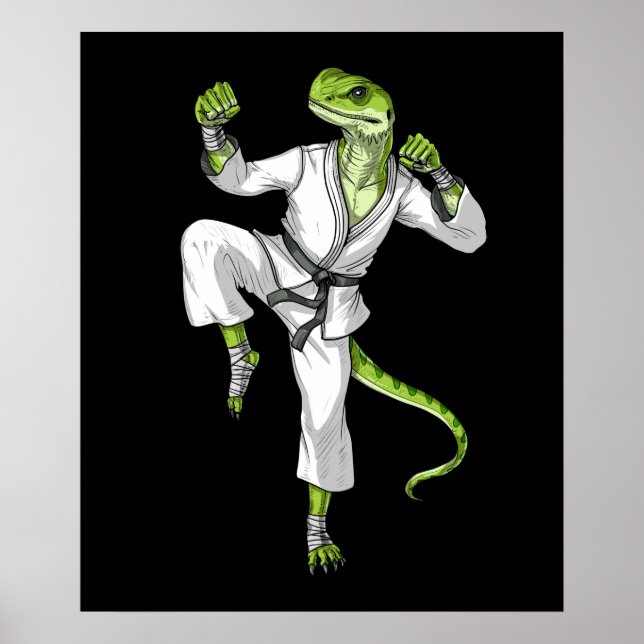 Karate Lizard Poster (Vorne)