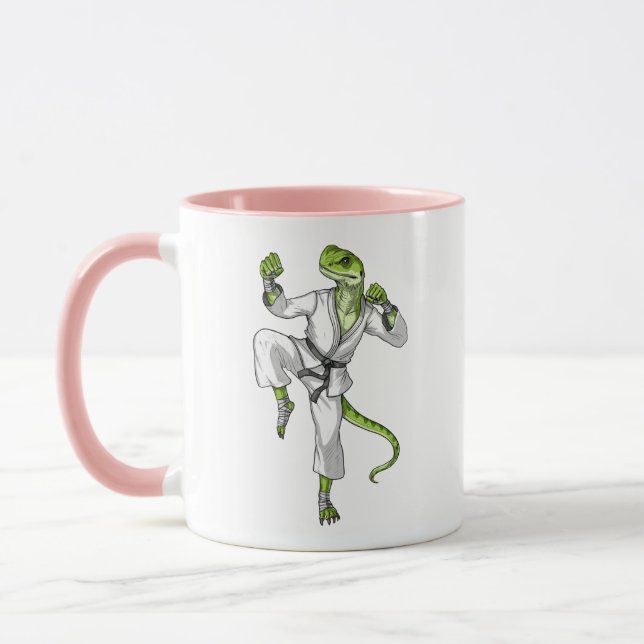 Karate Lizard Tasse (Links)