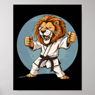 Karate Löwe Kickboxen Taekwondo Jiu-Jitsu Mma Mar Poster