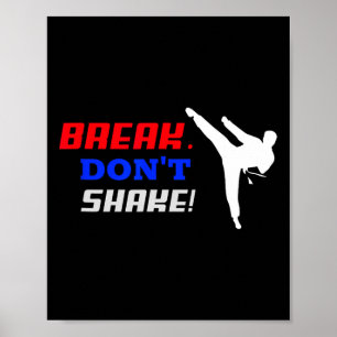 Karate lustig für Männer und Frauen brechen nicht Poster
