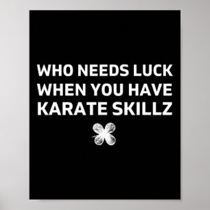 Karate Lustiges St. Patricks Day Geschenk Poster