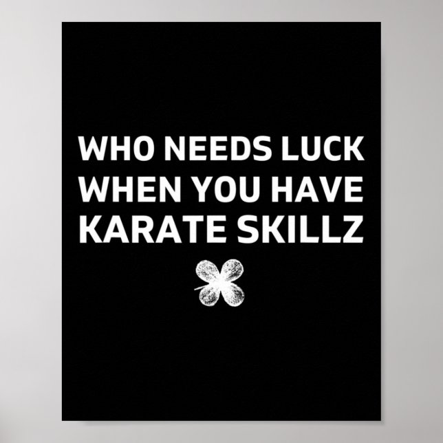 Karate Lustiges St. Patricks Day Geschenk Poster (Vorne)