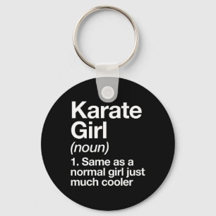 Karate-Mädchen Definition Lustig und Sy Sportarten Schlüsselanhänger