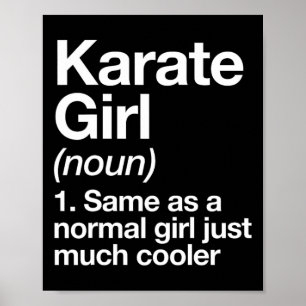 Karate-Mädchen Definition Lustig Und Sy Sports Mar Poster