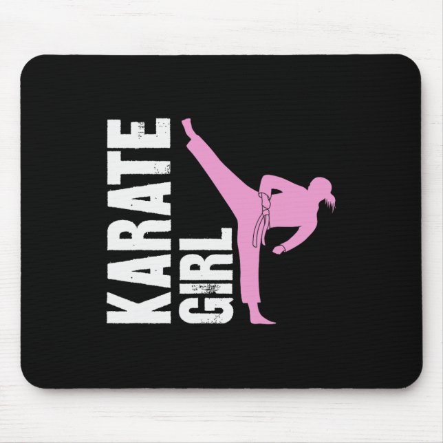 Karate-Mädchen Kampfsport Mädchen Selbstverteidigu Mousepad (Vorne)
