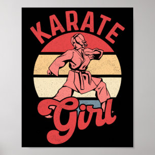 Karate-Mädchen Karateka Selbstverteidigungskämpfer Poster
