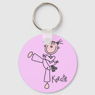 Karate-Mädchen-T-Shirts und Geschenke Schlüsselanhänger