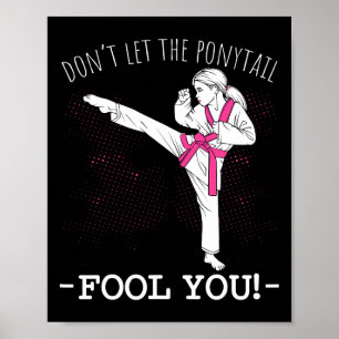 Karate-Mädchen Thai Taekwondo Lassen Sie sich vom Poster