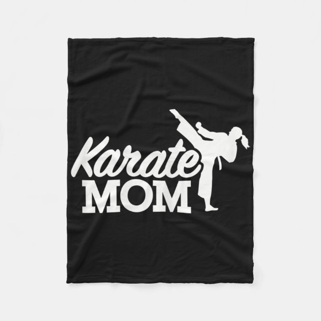 Karate Mama Fleecedecke (Vorderseite)