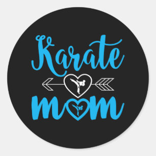 Karate Mama Funny Proud Karate Mama Runder Aufkleber