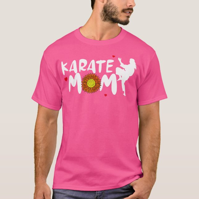 Karate Mama für Frauen Niedlich Karate T-Shirt (Vorderseite)