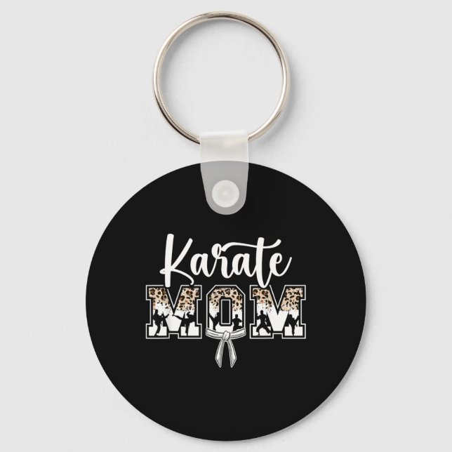 Karate-Mama Karate Mutter Schlüsselanhänger (Vorderseite)