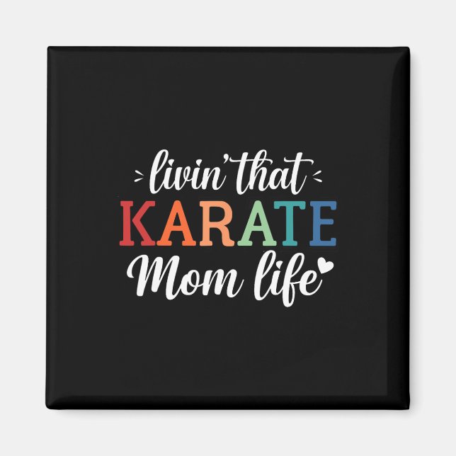 Karate Mama Life Retro - Magnet (Vorne)